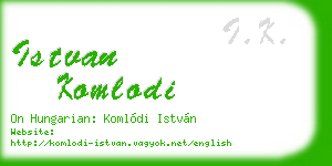 istvan komlodi business card