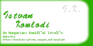 istvan komlodi business card